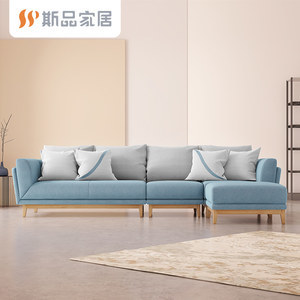 斯品悠懶布藝沙發(fā)組合 小戶型客廳的北歐簡(jiǎn)約美學(xué)與實(shí)用主義